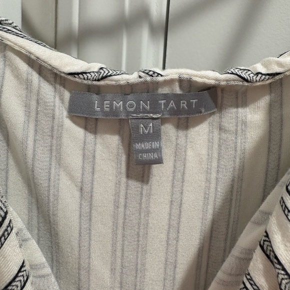 Lemon Tart Striped Off the Shoulder Dress - Picture 4 of 4